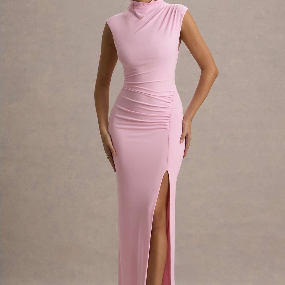 Elegant Pink Sleeveless Dress